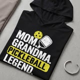 Pickleball Sport-Tek Performance Hood, Mom. Grandma. Pickleball Legend., Lightweight Hoodie thumbnail 7
