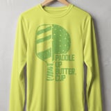 Pickleball Sport-Tek Long Sleeve Tee, Paddle Up Butter, Cup, Outdoor Court Performance Sun Shield Shirt thumbnail 9