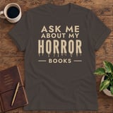 Ask Me About My Horror Books Softstyle Tee thumbnail 1