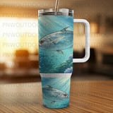 Game Fish 40oz Tumbler Sublimation Wrap, Marine Life Ocean Fishing Digital Design, Seamless Fish Tumbler Wrap Download thumbnail 8