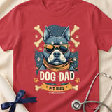 Pit Bull Dog Dad Tee | Pit Bull Dad Shirt | Pittie Dad Gift | Dog Dad Apparel thumbnail 2