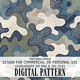 Abstract Digital Pattern Bundle, Dots Navy Blue, Seamless Repeat Pattern, Fabric Design, Commercial Use, Digital Paper, Print on Demand thumbnail 1
