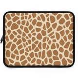 Giraffe Print Laptop Sleeve, Aesthetic Animal Spots Padded Computer Case, Cute Safari Accessory Pouch for Her thumbnail 1