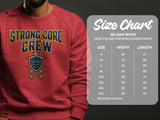 Strong Core Crew T-Shirt: Fitness Gym Workout Abs Shield Crown Dumbbell Graphic thumbnail 4