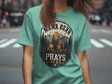 Mama Bear Prays Hard Rustic Christian Mom Art, Faith-Based Mountain Bear Family Design for Strong Motherhood Other thumbnail 5
