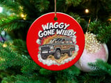 Grand Wagoneer Ornament, Waggy Gone Wild, Classic Car Fan Gift, Car Lover Ornament, Unique Ornament, Cars Ornament thumbnail 2