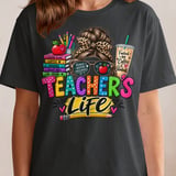 Teacher's Life Messy Bun Tee thumbnail 5