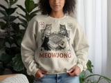 Vintage Meowjong Cat Art Print, Funny Mahjong Cats Wall Decor, Quirky Board Game Poster, Cute Retro Game Night Gift for Cat Lovers thumbnail 14