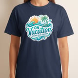 On Vacation Explore Relax Discover T-Shirt | Tropical Beach Summer Travel Tee | Wanderlust Holiday Outfit | Vacation Mode Gift thumbnail 4