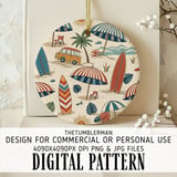 Retro Beach Day Digital Size Bundle Png thumbnail 3