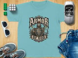 Armor Of God Youth T-Shirt, Ephesians 6:11 Scripture Faith Christian Vintage Distressed Religious Graphic Tee Mens Gift thumbnail 8