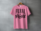 Feral & Floozy T-Shirt, Sassy Wild Woman Tee, Funny Distressed Vintage Style Graphic Top, Humorous Best Friend Bachelorette Gift for Her thumbnail 2