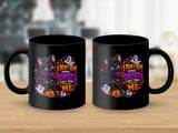 I Dont Run From Ghosts Black Cat Mug thumbnail 2