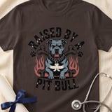Raised By A Pit Bull Tee | Pit Bull Lover Shirt | Pittie Shirt | Bully Breed Gift thumbnail 17