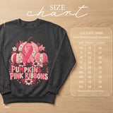 Pumpkins Pink Ribbons Faux Patchwork Tee thumbnail 22