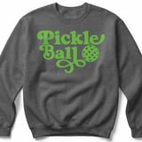 Pickleball Gildan Crewneck Sweatshirt, Pickle Ball, Court Warm Up thumbnail 4