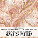 Pink Marble Gold Tumbler Design, Watercolor Flower Digital Paper, Floral Junk Journal, Printable Tumbler PNG, Scrapbooking Paper Digital thumbnail 1
