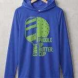 Pickleball Sport-Tek Performance Hood, Paddle Up Butter, Cup, Athletic Court Lightweight Hoodie thumbnail 4