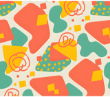 Digital Bundle Pattern, Abstract Shapes Digital Paper, Colorful Seamless Pattern, Digital Fabric Design, Fun Geometric Art, Retro Print thumbnail 8