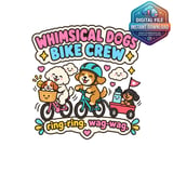 Whimsical Dogs Bike Crew Mug Wrap thumbnail 2