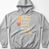 Pickleball Gildan Fleece Hoodie, Peace Love Pickleball Vintage Graphic, Court Pullover thumbnail 2