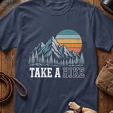 Retro Take A Hike Mountain Sunset T-Shirt thumbnail 6