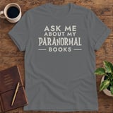 Ask Me About My Paranormal Books Softstyle Tee thumbnail 1