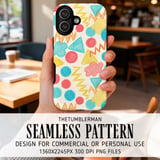 Digital Geometric Pattern Bundle, Abstract Shapes Digital, Circle, Triangle, Zigzag, Colorful, Commercial Use, Planner Graphics, Digital thumbnail 6