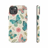 Floral iPhone Case: Butterfly Pattern, Colorful Design, Protective Phone Cover thumbnail 3