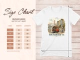 San Francisco Cable Car T-Shirt, Vintage SF Travel Tee, Golden Gate Bridge Watercolor Cityscape Souvenir California Gift thumbnail 12