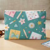 Cute Stationery Pattern Backpack, Kawaii Aesthetic Spiral Notebook, Accessory Pouch, Back to School Gift for Her thumbnail 15