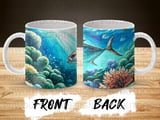Mahi Mahi Mug Sublimation Wrap Digital Design, Ocean Life Fish Art 11oz 15oz Mug Wrap PNG, Coastal Fishing Gift for Him thumbnail 4