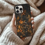 Moody Forest Mushroom Tough Phone Case, Dark Cottagecore Autumn Leaves Phone Cover, Goblincore Witchy Fall Botanical Case Gift for Nature thumbnail 2