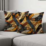 African Mosaic Art Decorative Pillow thumbnail 4
