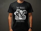 Two Wheels Zero Chill | Raccoon Bike Shirt thumbnail 1