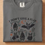Whimsical Bat I Don't Give A Flap T-Shirt, Spooky Cute Bats Sweatshirt, Funny Goth Bat Lover Shirt, Quirky Halloween Gift thumbnail 8
