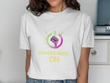 Cancer fighting t-shirt, Fighter Mode ON, Power Fist TShirt, Cancer Awareness tee, Strength Symbol shirt, Motivational Tee, Gift For thumbnail 5