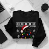 Festive Black Cat Holiday Sweatshirt thumbnail 8