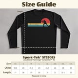 Pickleball Sport-Tek Long Sleeve Tee, Retro Vintage Sunset Player Silhouette Graphic, Sun Shield Shirt thumbnail 12