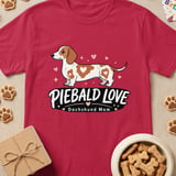 Piebald Love Dachshund Mom T-Shirt thumbnail 4