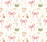 Digital Bundle, Pink Bow Pattern, Watercolor Teacup, Macarons, Digital Pattern, Commercial Use, Digital Scrapbooking, Party Decor, Digital thumbnail 8
