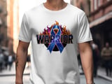 Cancer fighting t-shirt, Warrior Ribbon Tee, Blue Ribbon Support, Prostate Cancer Awareness, Fundraiser Shirt, Cancer Survivor Gift thumbnail 7