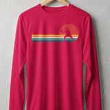 Pickleball Sport-Tek Long Sleeve Tee, Retro Vintage Sunset Player Silhouette Graphic, Sun Shield Shirt thumbnail 8