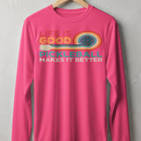 Pickleball Sport-Tek Long Sleeve Tee, Life Is Good Pickleball Makes It Better Graphic, Sun Shield Shirt thumbnail 2