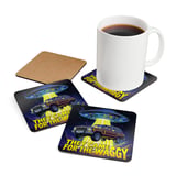 Grand Wagoneer Corkwood Coaster Set, The Waggy, Funny Car Coasters, Flying Saucer, Alien Abduction, Gift for Car Lovers, Car Guy Gift thumbnail 3
