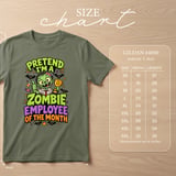 Pretend I'm A Zombie Employee Tee thumbnail 15