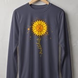 Pickleball Sport-Tek Long Sleeve Tee, pickleball Sunflower Graphic, Athletic Court Sun Shield Shirt thumbnail 5