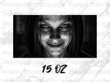 Horror Mug Wrap Digital Design, Scary Creepy Face Sublimation PNG, Halloween Spooky Goth Coffee Cup Gift, Dark Aesthetic Digital Download thumbnail 12