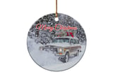 Grand Wagoneer Ornament, Waggy Christmas, Car Ornament, Classic Car, Merry Christmas, Wagoneer Lover Gift, Car Gift, Car in Snow thumbnail 3