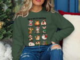 12 Cats of Christmas Breeds Illustrated Xmas Graphic Print Standard T-Shirts for Cat Lovers thumbnail 8